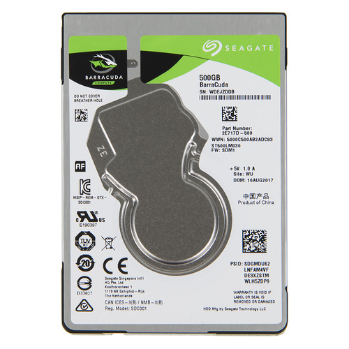 фото Жесткий диск seagate barracuda st500lm030, 500гб, hdd, sata iii, 2.5"