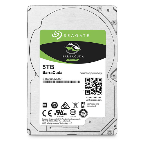 фото Жесткий диск seagate barracuda st5000lm000, 5тб, hdd, sata iii, 2.5"