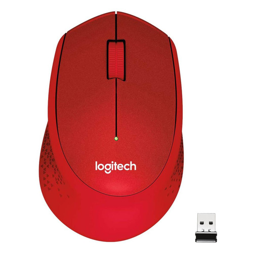 фото Мышь logitech m330, оптическая, беспроводная, usb, красный [910-004911]