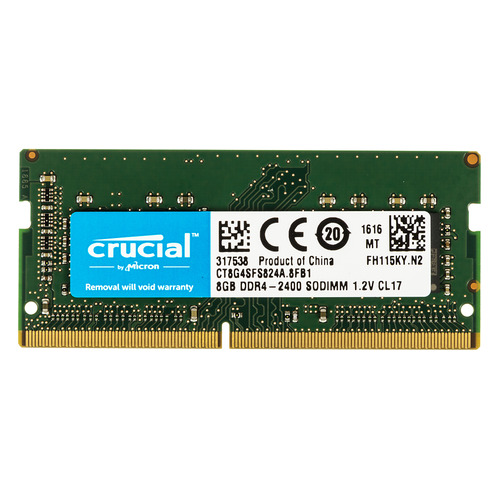 фото Модуль памяти crucial ct8g4sfs824a ddr4 - 8гб 2400, so-dimm, ret