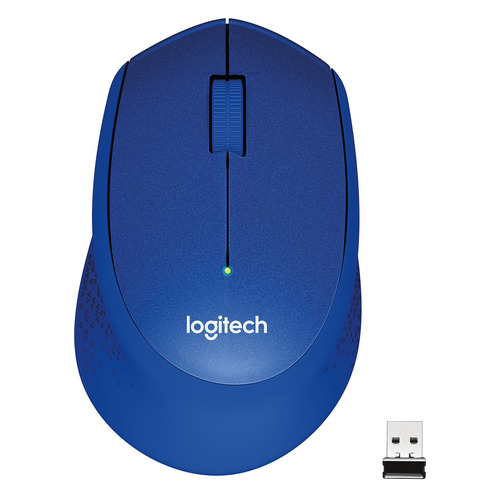 

Мышь Logitech M330 Silent Plus, оптическая, беспроводная, USB, синий [910-004910], M330 Silent Plus