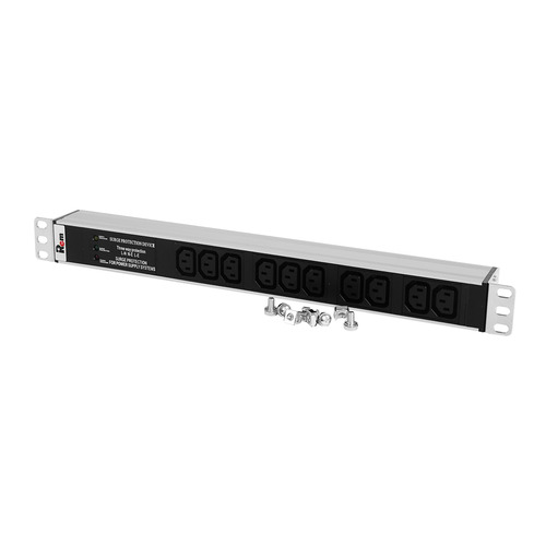

Блок распределения питания Rem IP20 (R-10-10C13-FI-440-Z) гор.размещ. 10xC13 базовые 10A C14, IP20