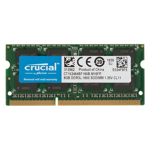 

Модуль памяти CRUCIAL CT102464BF160B DDR3L - 8Гб 1600, SO-DIMM, OEM