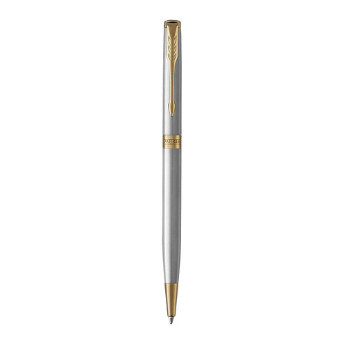 

Ручка шариковая Parker Sonnet Core K427 Slim (1931508) Stainless Steel GT M черные чернила подар.кор