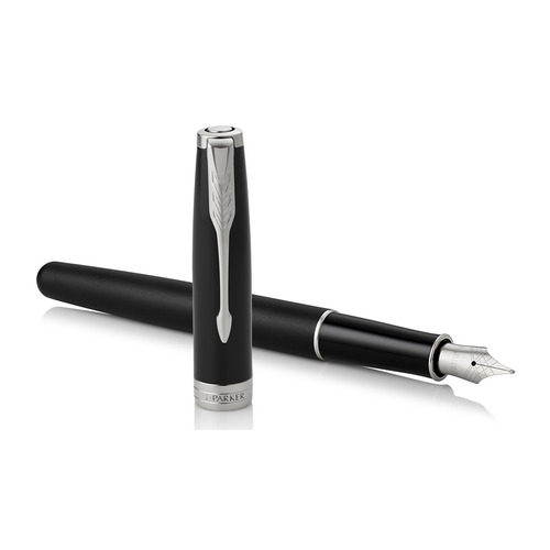

Ручка перьев. Parker Sonnet Core F529 (1931521) Matte Black CT F сталь нержавеющая подар.кор., F529