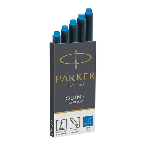 

Картридж Parker Quink Ink Z11 (1950383) синие чернила смывающиеся для ручек перьевых (5шт), Quink Ink Z11