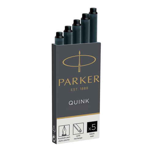 фото Картридж parker quink ink z11 (1950382) черный чернила для ручек перьевых (5шт)