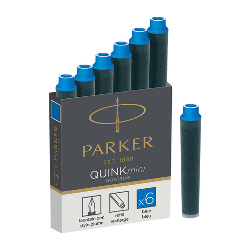 

Картридж Parker Quink Ink Z17 MINI (1950409) синие чернила для ручек перьевых (6шт)