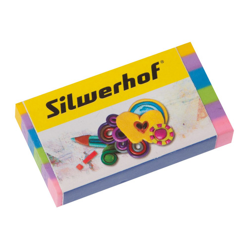 

Ластик Silwerhof 181115 Пластилиновая коллекция 60x28x10мм каучук ассорти индивидуальная картонная у 30 шт./кор.