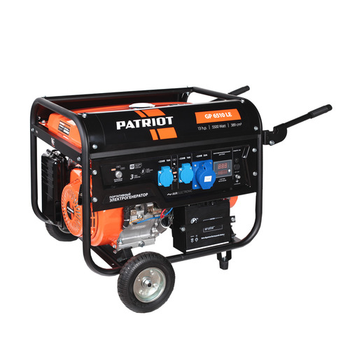 

Бензиновый генератор PATRIOT GP 6510LE, 220 В, 5.5кВт [474101570]