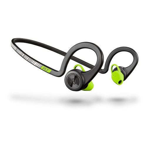 

Наушники с микрофоном PLANTRONICS BackBeat Fit, Bluetooth, вкладыши, черный/зеленый [206005-05]