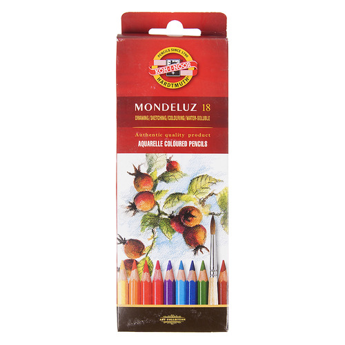 

Карандаши Koh-i-Noor MONDELUZ 3717018001KSRU, шестигранный, 18 цв., коробка европодвес, MONDELUZ