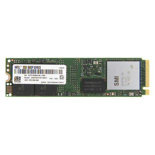 

SSD накопитель INTEL 600p Series SSDPEKKW128G7X1 128Гб, M.2 2280, PCI-E x4, NVMe