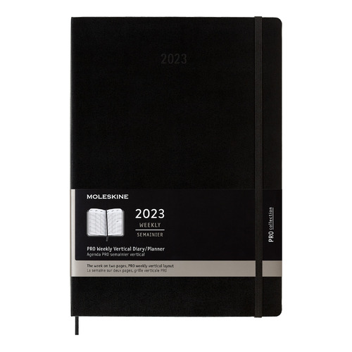 

Еженедельник MOLESKINE Pro Vertical A4, 160стр, Черный