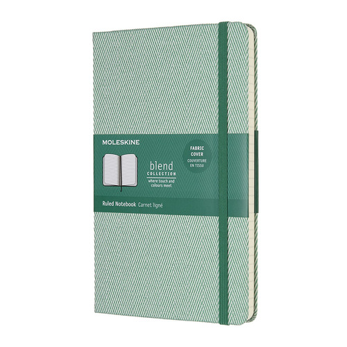 

Блокнот Moleskine LE BLEND Large 130х210мм обложка текстиль 240стр. линейка зеленый