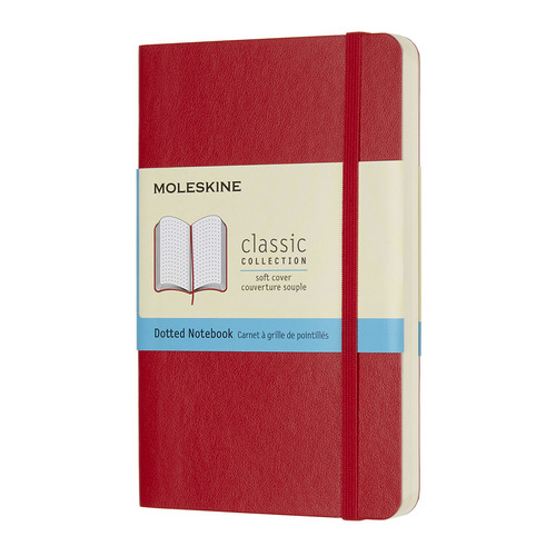

Упаковка блокнотов MOLESKINE CLASSIC SOFT, 192стр, пунктир, мягкая обложка, красный [qp614f2] 9 шт./кор.