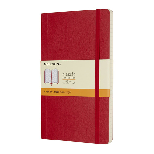 

Упаковка блокнотов MOLESKINE CLASSIC SOFT, 192стр, в линейку, мягкая обложка, красный [qp616f2]