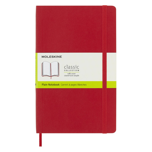 

Блокнот Moleskine CLASSIC SOFT Large 130х210мм 192стр. нелинованный мягкая обложка красный 8 шт./кор.