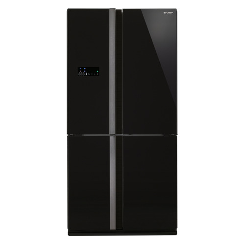 

Холодильник SHARP SJ-FJ97VBK, трехкамерный, черный/стекло