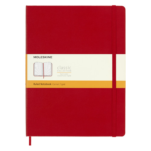 

Блокнот Moleskine CLASSIC XLarge 190х250мм 192стр. линейка твердая обложка красный 6 шт./кор.