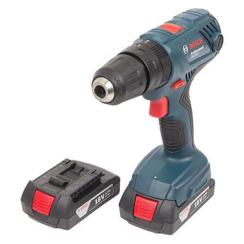 

Ударная дрель-шуруповерт BOSCH GSB 180-LI, 1.5Ач, с двумя аккумуляторами [06019f8320]