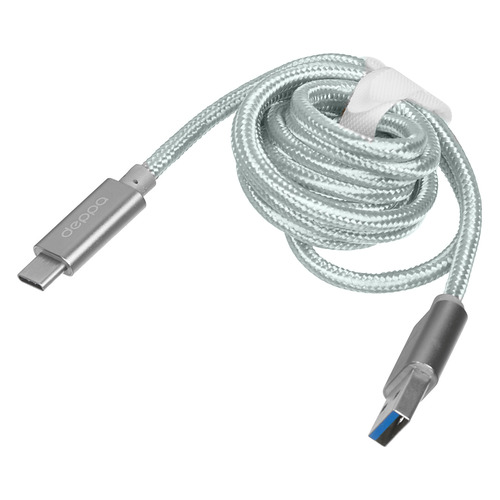 

Кабель DEPPA USB Type-C (m), USB 3.0 A(m), 1.2м, графитовый [72251]