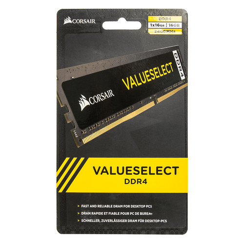 фото Модуль памяти corsair value select cmv16gx4m1a2400c16 ddr4 - 16гб 2400, dimm, ret