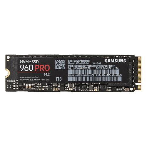 

SSD накопитель SAMSUNG 960 Pro MZ-V6P1T0BW 1Тб, M.2 2280, PCI-E x4, NVMe