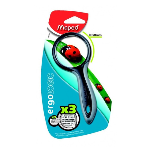 

Упаковка луп Maped Ergologic, x3, 50мм, черный [39100] 12 шт./кор., Ergologic