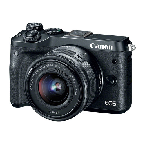 

Фотоаппарат CANON EOS M6 kit ( 15-45 IS STM f/ 3.5-6.3), черный [1724c012]