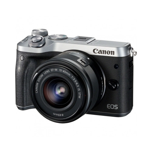 

Фотоаппарат CANON EOS M6 kit ( 15-45 IS STM f/ 3.5-6.3), черный/ серебристый [1725c012]