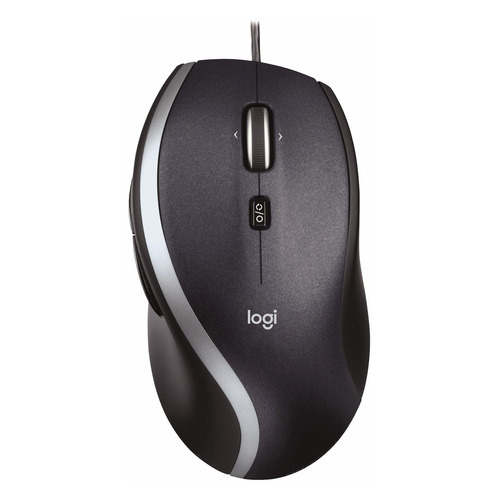 

Мышь LOGITECH M500, лазерная, проводная, USB, черный и серебристый [910-003726], M500