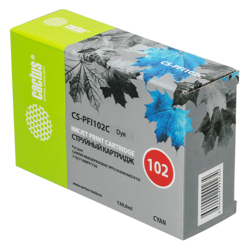 

Картридж Cactus CS-PFI102C, синий / CS-PFI102C, CS-PFI102C