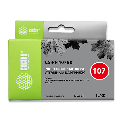 

Картридж Cactus CS-PFI107BK, черный / CS-PFI107BK, CS-PFI107BK