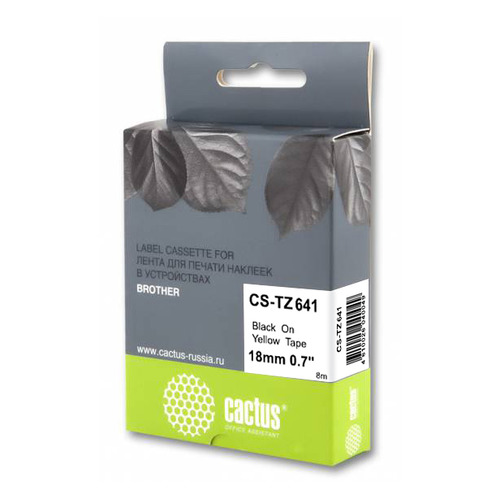 

Картридж CACTUS CS-TZ641, черный / желтый, CS-TZ641