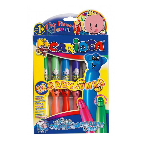 

Упаковка фломастеров Carioca Teddy Marker 1+, 12 цв., коробка с европодвесом [42816], Teddy Marker 1+