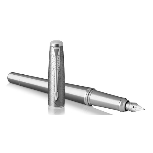 

Ручка перьевая Parker Urban Premium F313 (1931595) Silvered Powder CT F сталь нержавеющая подар.кор.