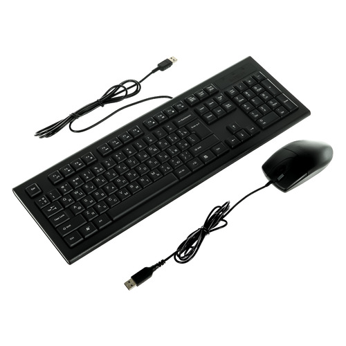 

Комплект (клавиатура+мышь) A4TECH KR-8520D, USB, проводной, черный, KR-8520D