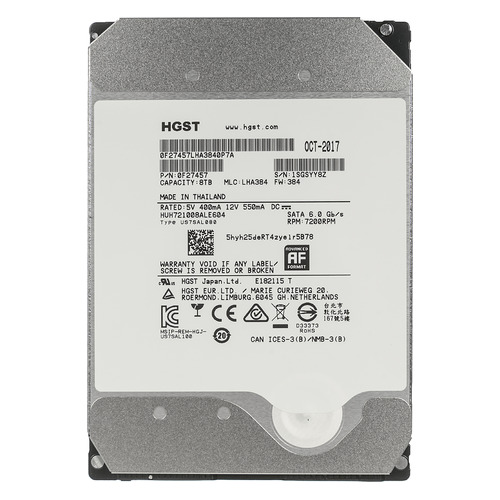 

Жесткий диск HGST Ultrastar HE10 HUH721008ALE604, 8Тб, HDD, SATA III, 3.5" [0f27457]