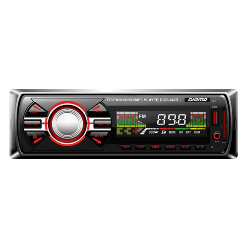 

Автомагнитола DIGMA DCR-340R, USB, SD/MMC, Черный