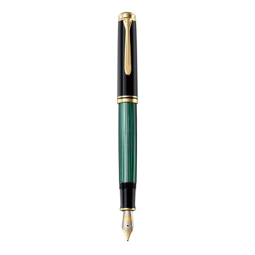 

Ручка перьев. Pelikan Souveraen M 800 (PL995704) черный/зеленый F золото 18K с родиевым покрытием по, M 800