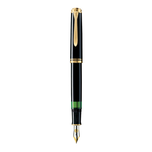 

Ручка перьев. Pelikan Souveraen M 600 (PL980128) черный F золото 14K покрытое родием подар.кор., M 600