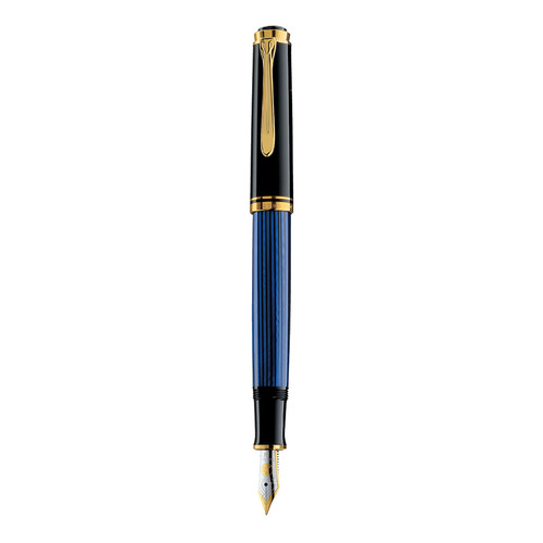 

Ручка перьев. Pelikan Souveraen M 400 (PL994947) черный/синий M золото 14K покрытое родием подар.кор, M 400