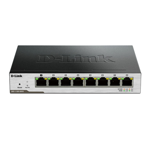 

Коммутатор D-Link DGS-1100-08PD/B1B 8G 1PoE настраиваемый, DGS-1100-08PD/B1B