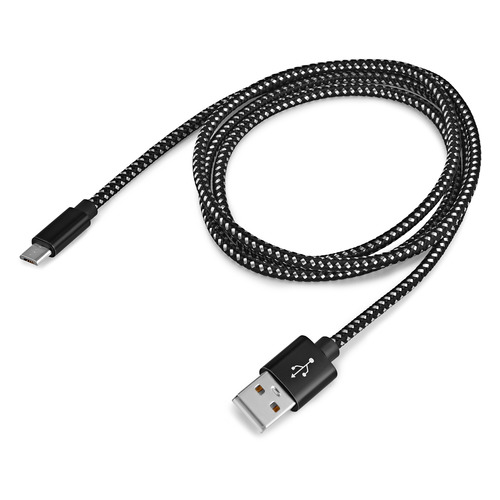 фото Кабель buro braided, usb a(m), micro usb b (m), 1м, черный [bhp ret micusb-br]