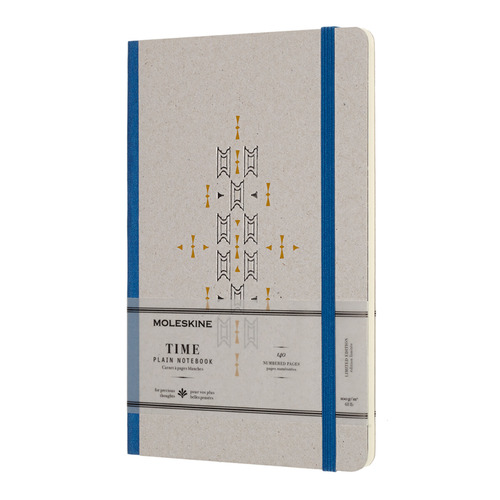 

Блокнот Moleskine LE TIME NOTEBOOKS Large 130х210мм обложка картон 140стр. линейка синий