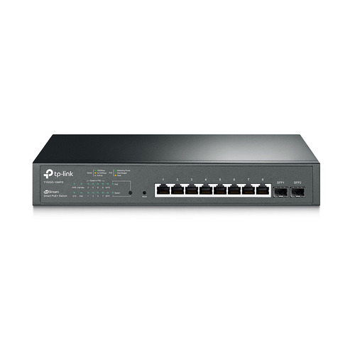 

Коммутатор TP-Link JetStream T1500G-10MPS 8G 2SFP 8PoE+ 116W управляемый, T1500G-10MPS