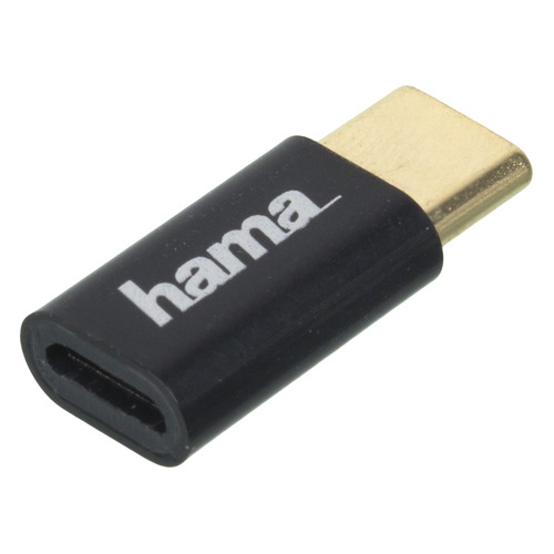 

Переходник HAMA USB Type-C (m), micro USB B (f), черный [00178399]