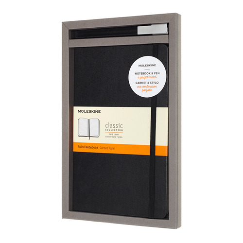 

Набор Moleskine BUNDLE VERTICAL блокнот/ручка блокн.:Classic Large линейка черный