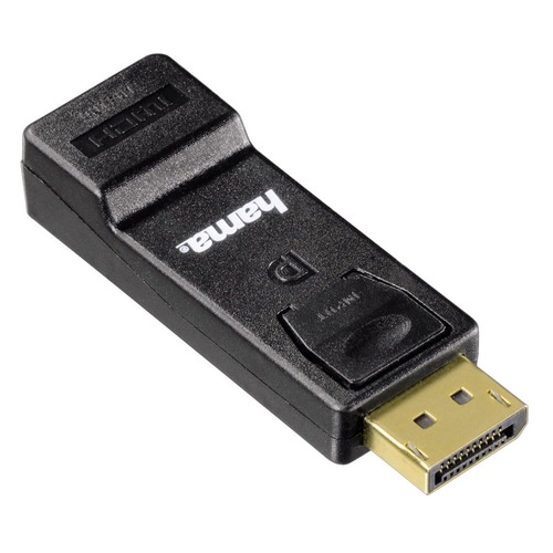 

Адаптер Display Port HAMA Ultra HD, DisplayPort (m) - HDMI (f), GOLD , черный [00054586]